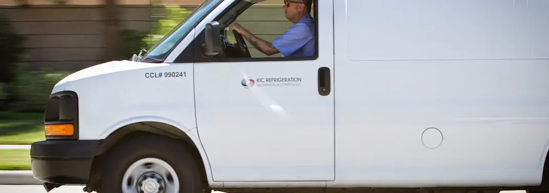 KIC Refrigeration service vehicle serving White area